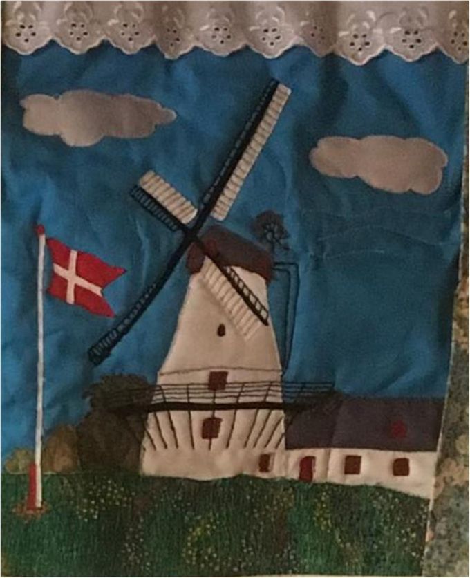 Dybbøl Mølle, Udsnit af en quilt til Europæisk udstilling i 2019
